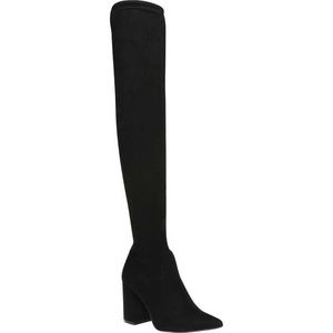 Black suede thigh high boots. Never worn.